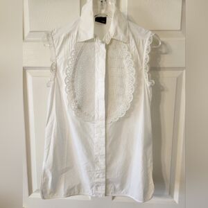 Fendi White Sleeveless Blouse 40 (8 M)